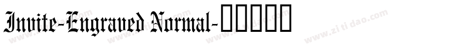 Invite-Engraved Normal字体转换